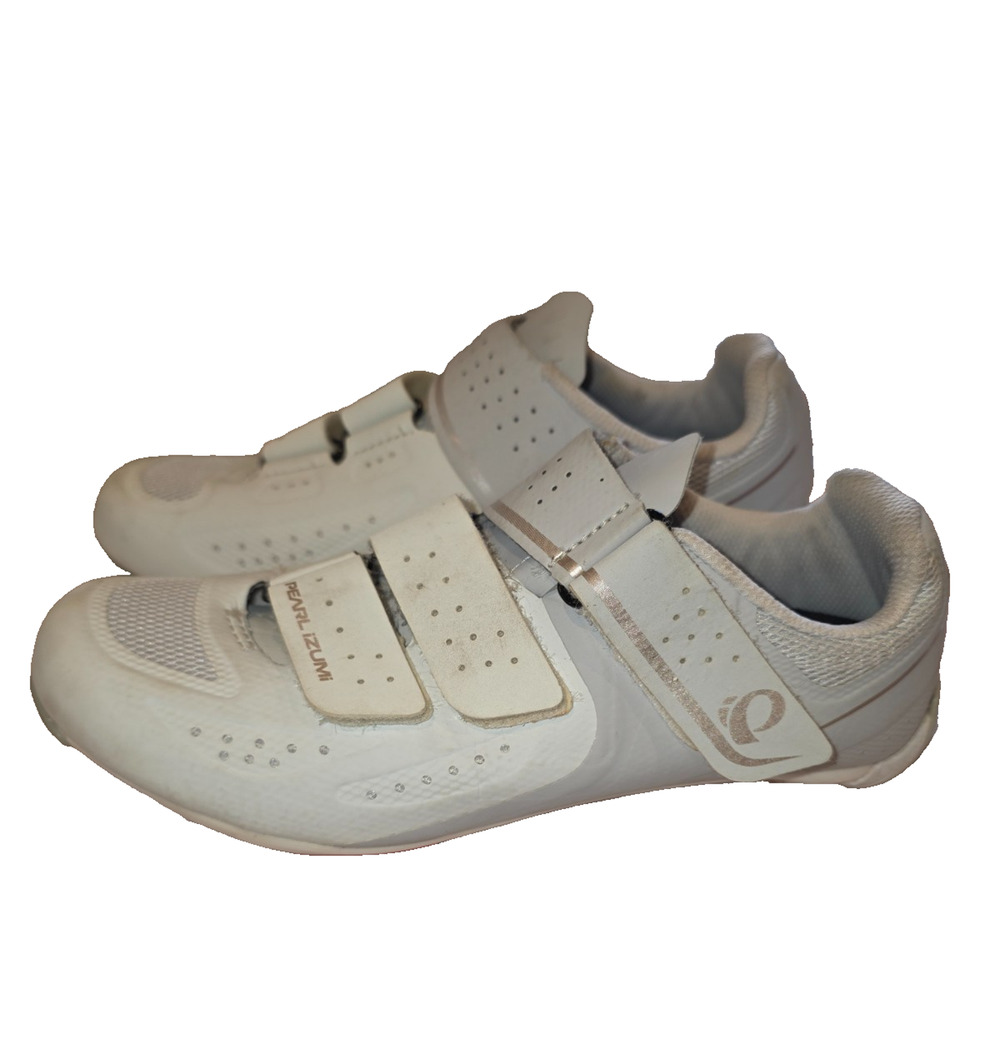 Pearl Izumi W Select Road V5 Road Cycling Shoes 3 Bolt Cleats Womens 6.5 White